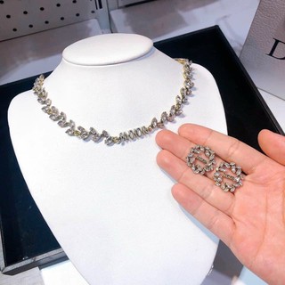 set vòng cổ + bông tai jadior