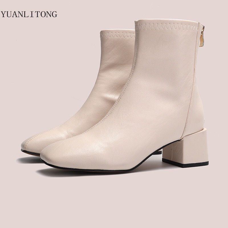 Bốt da nữ cao cấp chính hãng YLT  Boot nữ cao cổ khóa sau mũi vuông đế 6 phân MSP: 3331 Clidstore | BigBuy360 - bigbuy360.vn