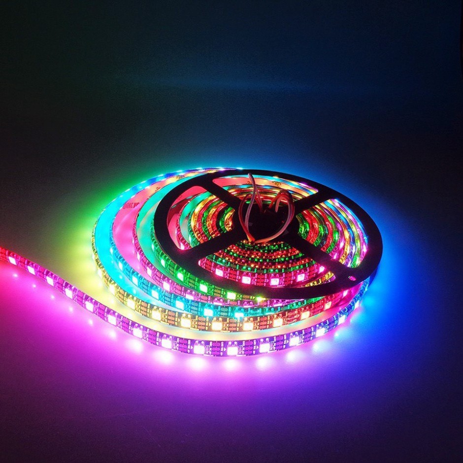 Led RGB Cuộn Led Đuổi Dây Dán Full Color Chạy Hiệu Ứng Đuổi Đẹp Mắt - IC Chất Lượng Cao 1903 Và Bóng Led 5050