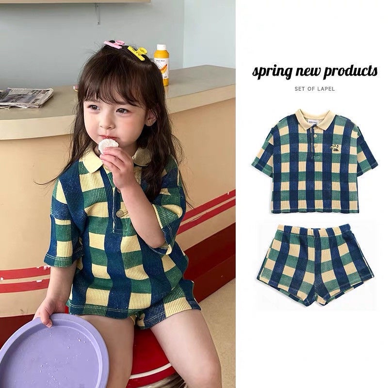 Bộ Áo Thun Tay Ngắn Và Quần Short Thời Trang Mùa Hè Dễ Thương Dành Cho Bé Trai Và Bé Gái