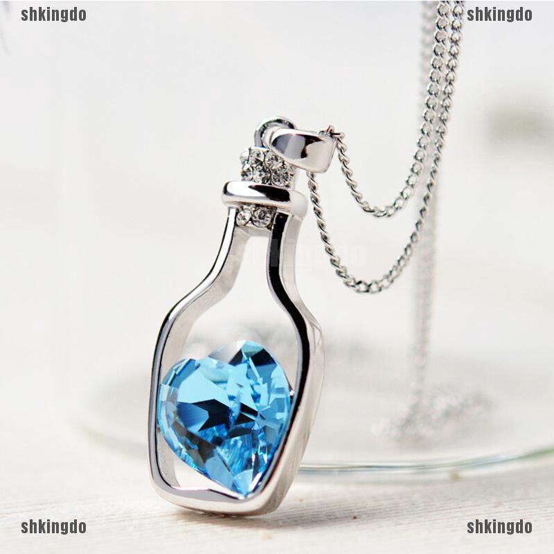 THINH Creative New Fashion Necklace Ladies Popular Love Drift Bottles Pendant Necklace