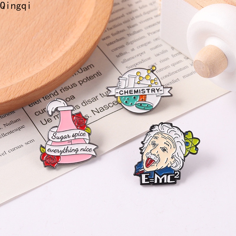 Ghim cài áo MISS ZOE hình ống phân tử hóa học tráng men hoạt hình sáng tạo dễ thương quà tặng học sinh/ giáo viên