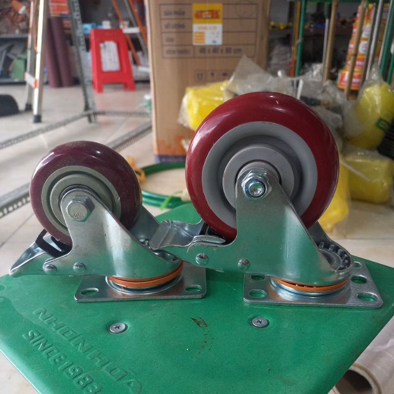 BÁNH XE ĐẨY CAO CẤP ĐA NĂNG MÀU ĐỎ