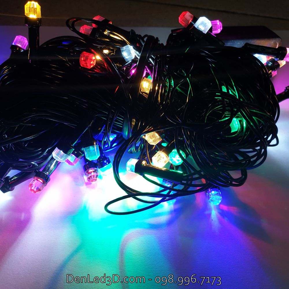 Dây Đèn LED Bóng Lục Giác Chống Nước Trang Trí Ngoài Trời