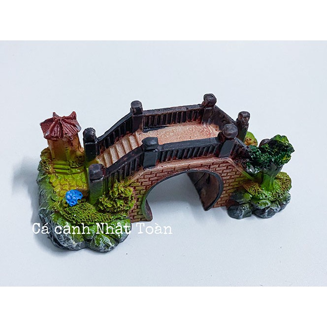 CẦU TRANG TRÍ HỒ CÁ NON BỘ 10X5X5CM MẪU 2