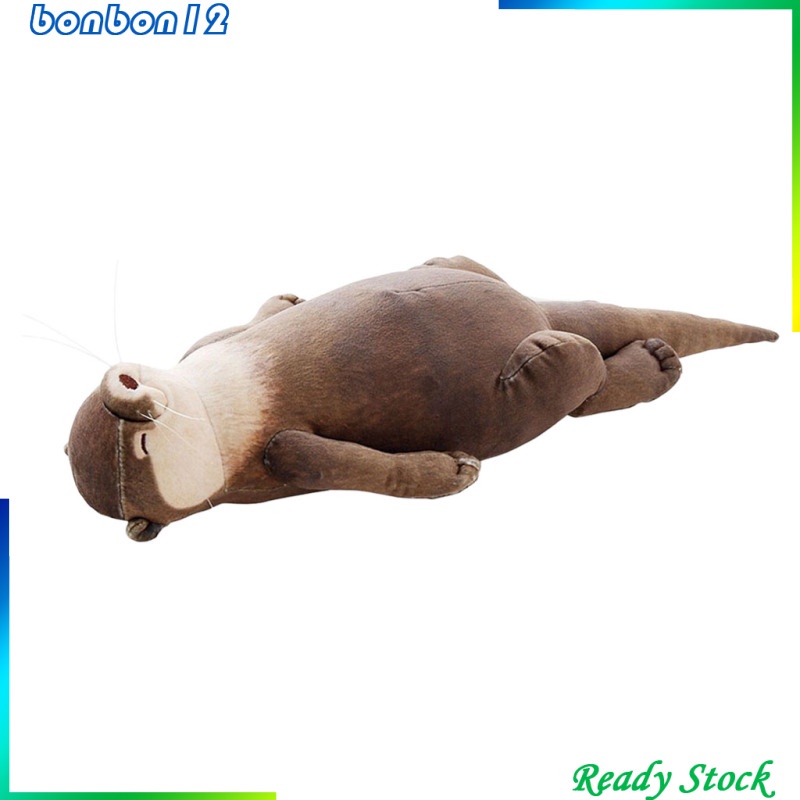 Thú nhồi bông hình chú rái cá 40cm dễ thương có dây kéo ẩn dùng làm túi đựng bút hoặc đệm kê cổ tay khi gõ bàn phím