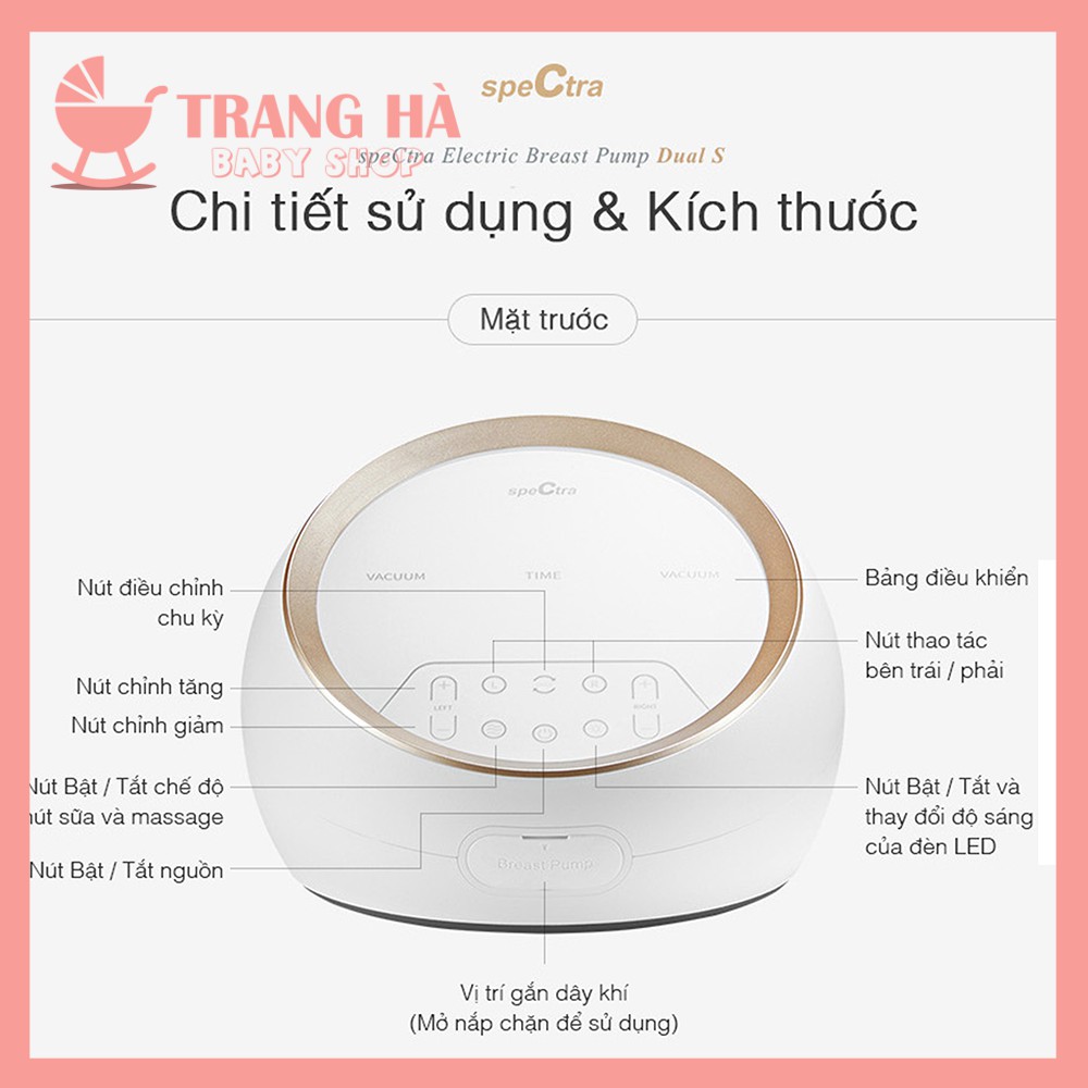 𝑺𝑨𝑳𝑬 𝑺𝑶̂́𝑪MÁY HÚT SỮA SPECTRA DUALS TẶNG CUP HÚT SỮA RẢNH TAY ( 24mm/28mm), ÁO HÚT SỮA VÀ TÚI TRỮ SỮA