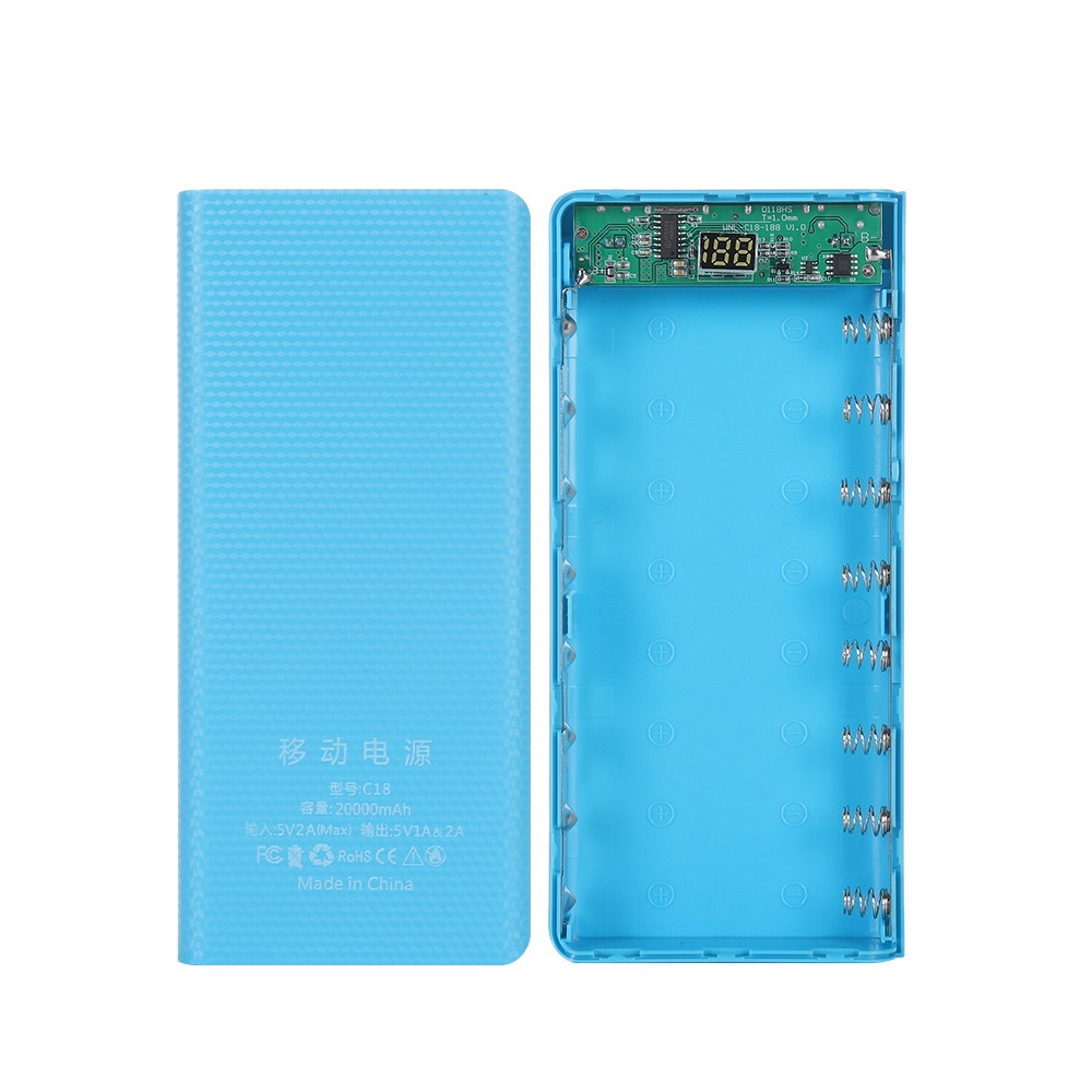 DIYMORE New 8-section 18650 battery box mobile power supply welding-free sleeve DIY charging treasure shell