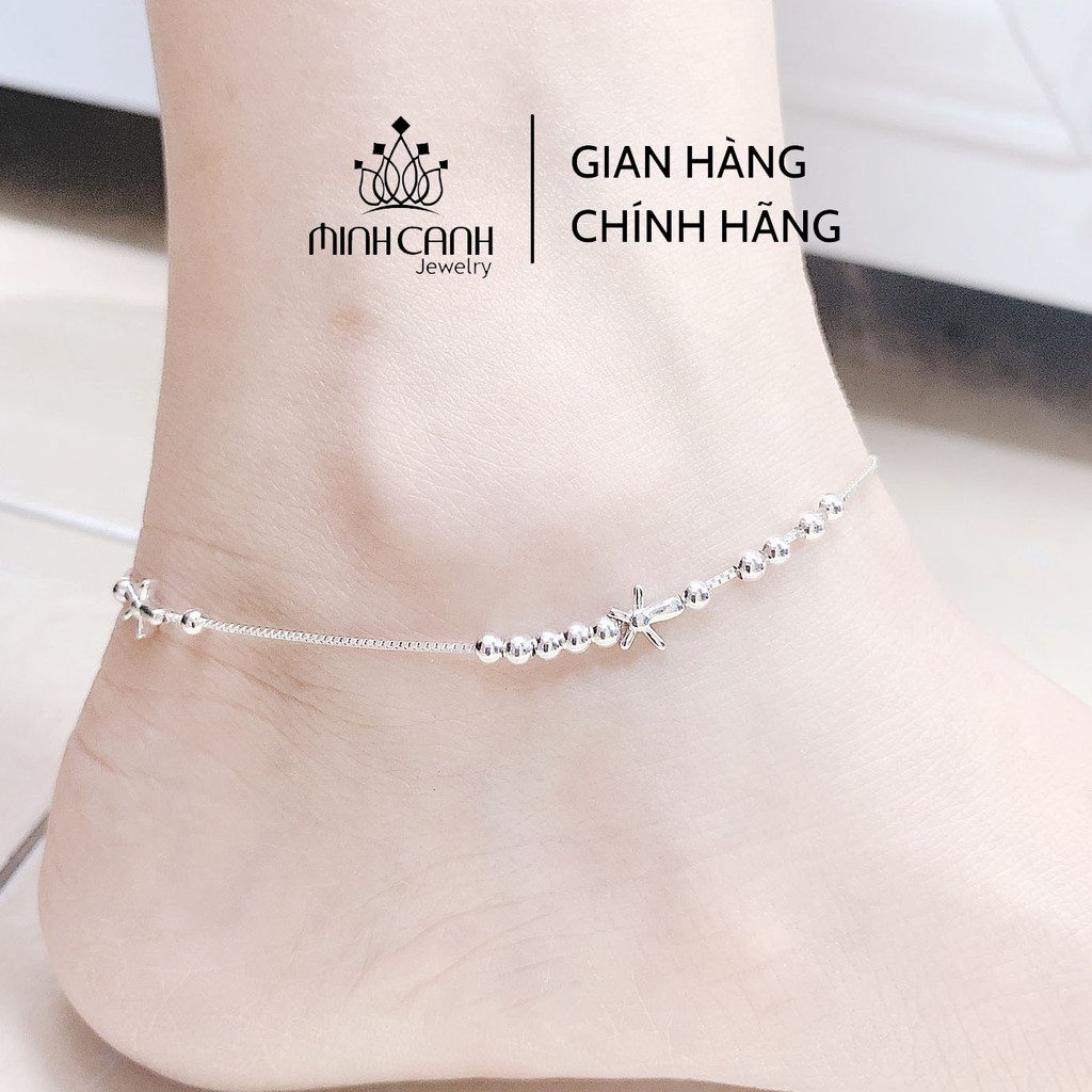 Lắc Chân Nữ Lá Kim Bạc 925 - Minh Canh Jewelry