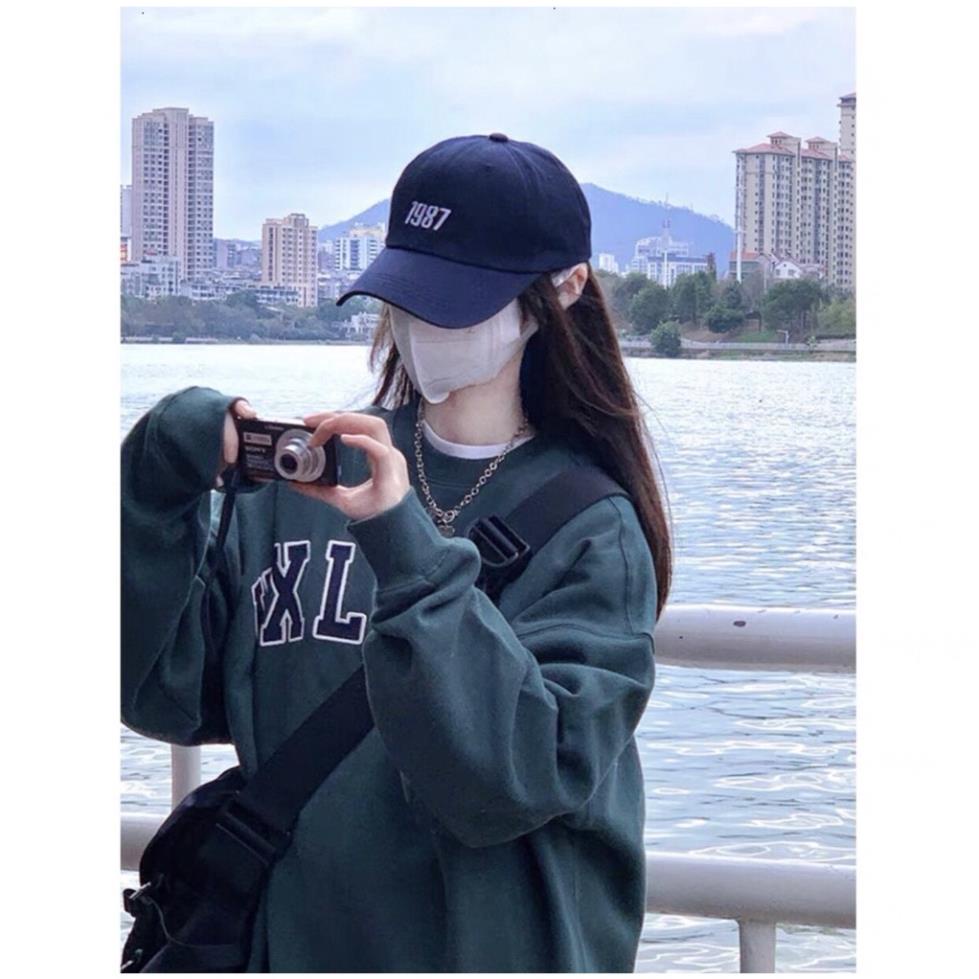 Áo nỉ sweater KXL màu xanh dành cho nam nữ , chất nỉ cotton form thụng freesize phong cách Streetwear