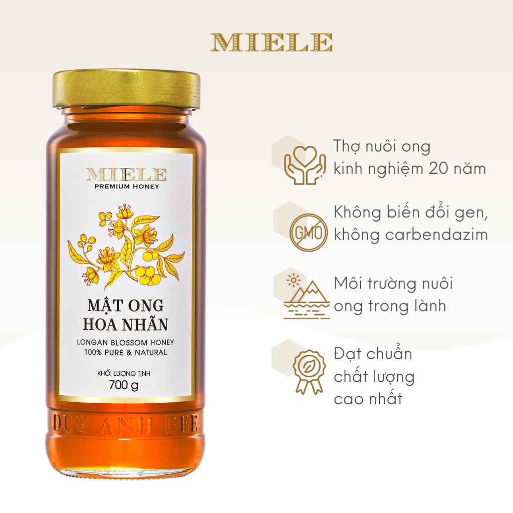 Mật ong hoa nhãn Miele 700g