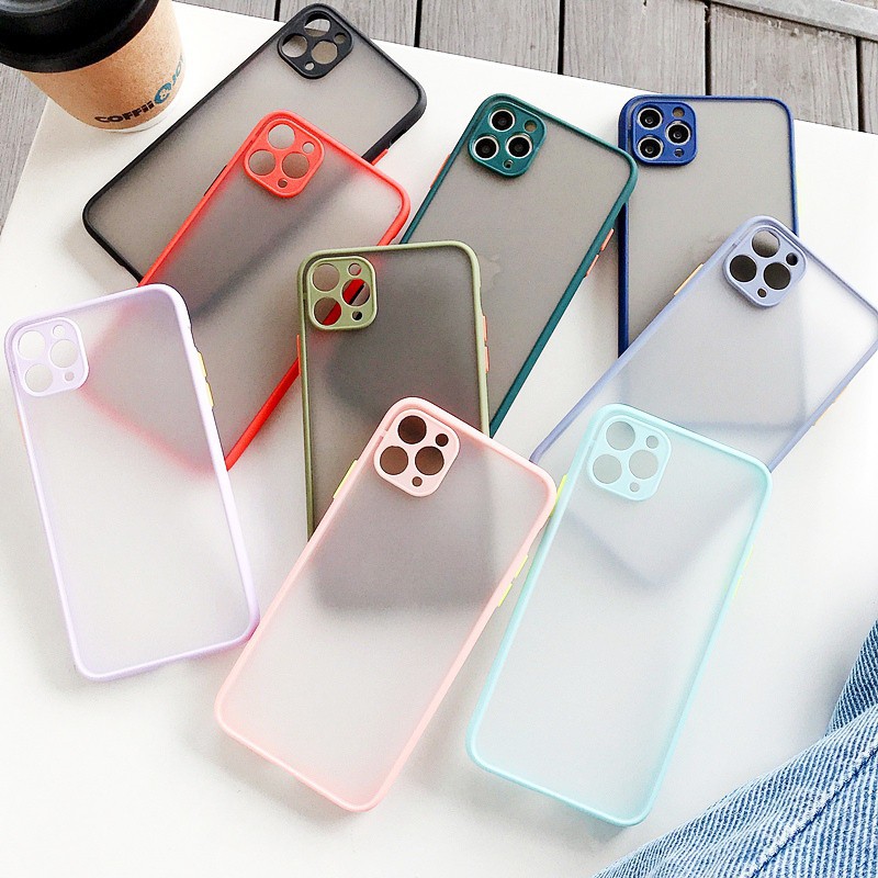 Ốp Iphone Basic camera Lưng Nhám Màu Candy sáng Hàn quốc Bảo Vệ Cam 6plus/6splus/7plus/8plus/x/xs/xsmax/11/11promax