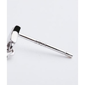 Khuyên tai bạc S925 mẫu 2 sợi thả chấm tròn nữ tính