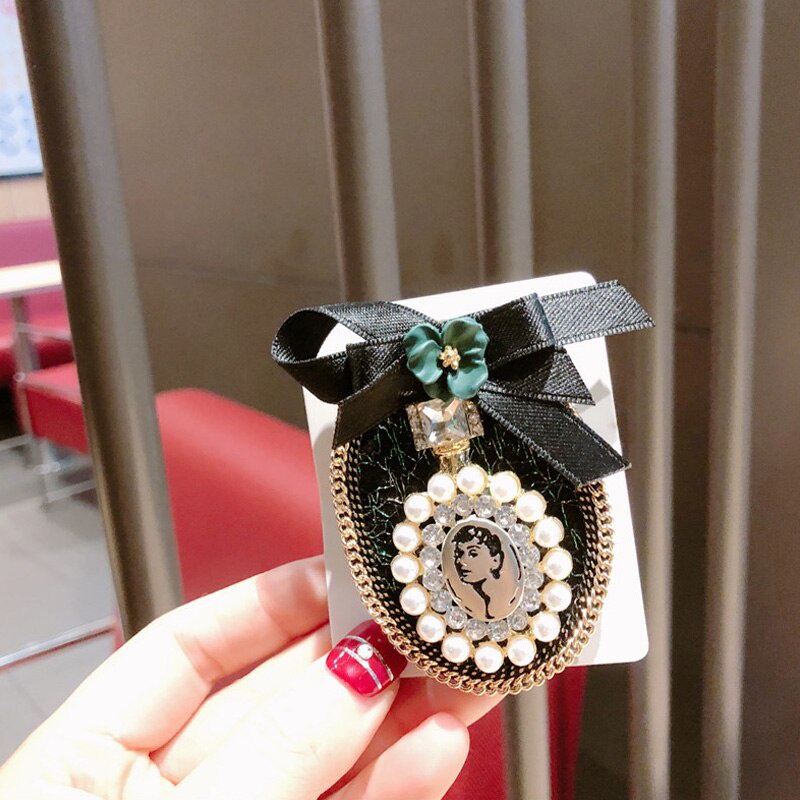 Ghim cài áo hình lọ hoa đính ngọc trai giả thời trang cho nữ