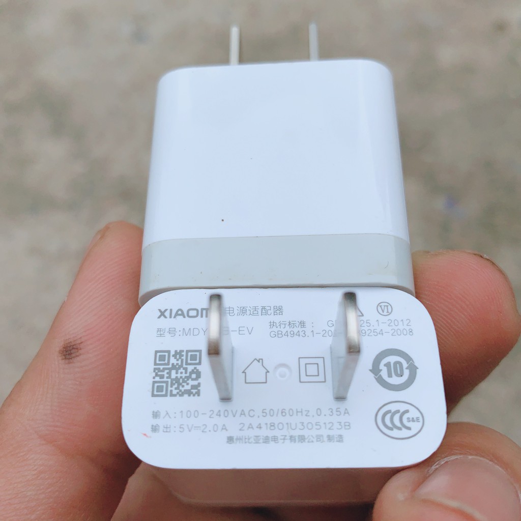 CỦ SẠC XIAOMI 5V-2A ZIN BÓC MÁY ( Hàng Chính Hãng) bh 12 tháng