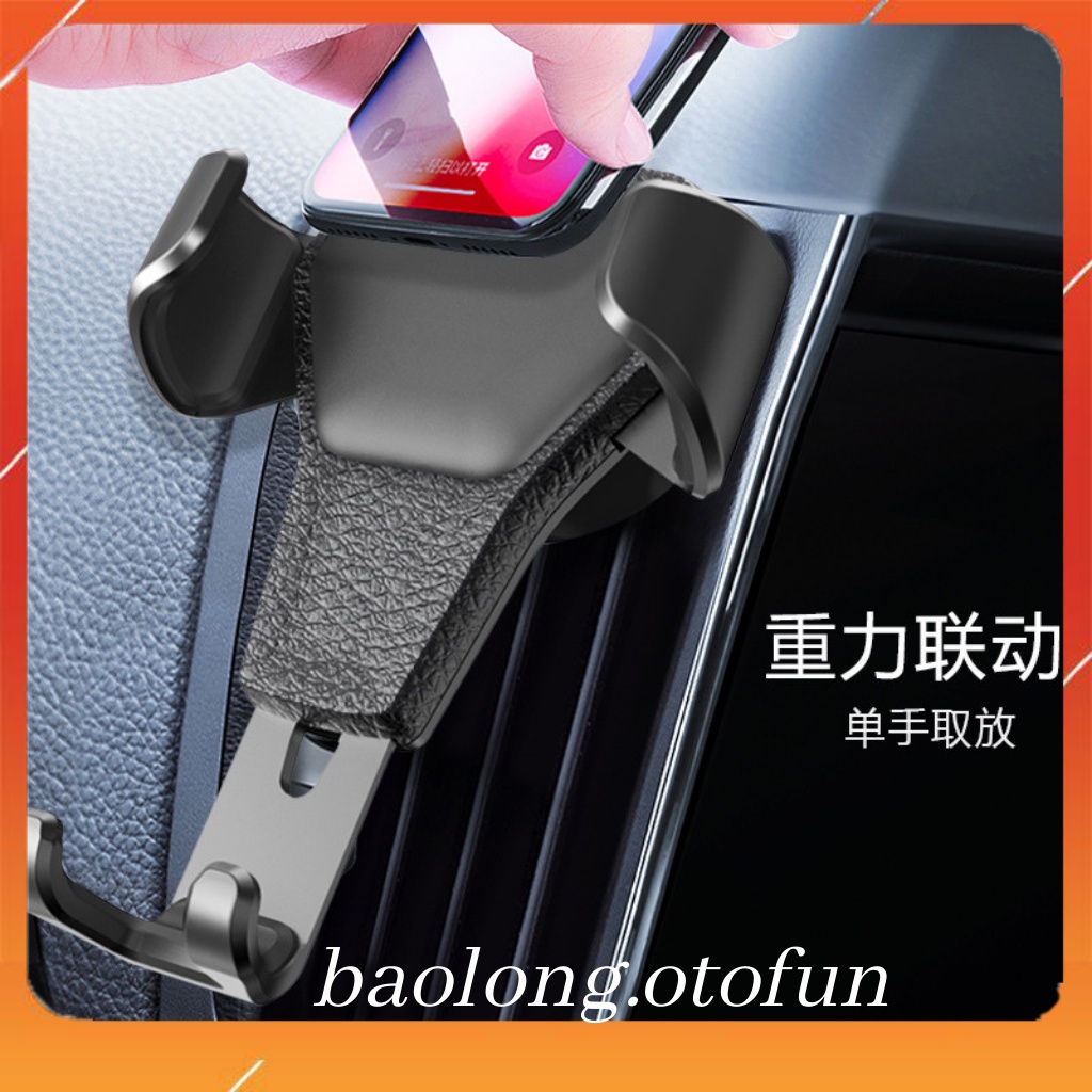 Kẹp điện thoại ô tô gắn ô gió điều hòa làm bằng nhựa ABS chắc chắn tiện dụng, Giá đỡ điện thoại ô tô gắn cửa điều hòa