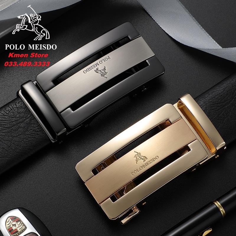 Thắt Lưng Nam Dây Nịt Nam Da Bò Thật Cao Cấp Full Hộp POLO MEISDO Phù Hợp Làm Quà Biếu Tặng Sinh Nhật PL29