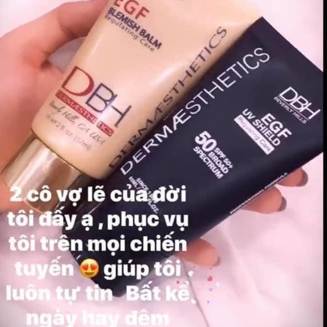 Kem nền che khuyết điểm mịn phủ sương hot hit DBH Balm mix cùng kem chống nắng Dbh hoàn hảo k tì vết - Chính hãng