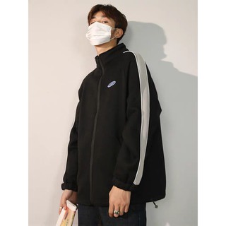 (ORDER - Sẵn XL) Áo khoác bóng chày nỉ Nam cổ đứng Style Hong Kong