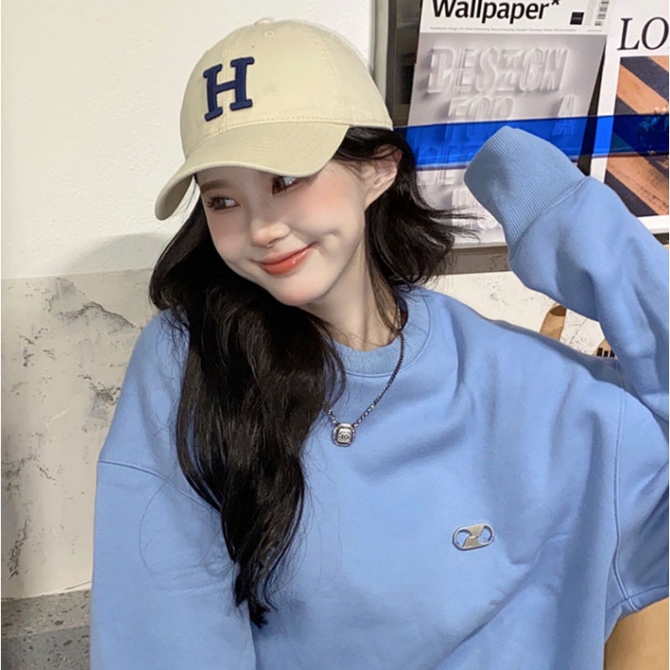 Mộc® Nón kết phong cách Ulzzang form unisex nam nữ chữ H HT-F-014