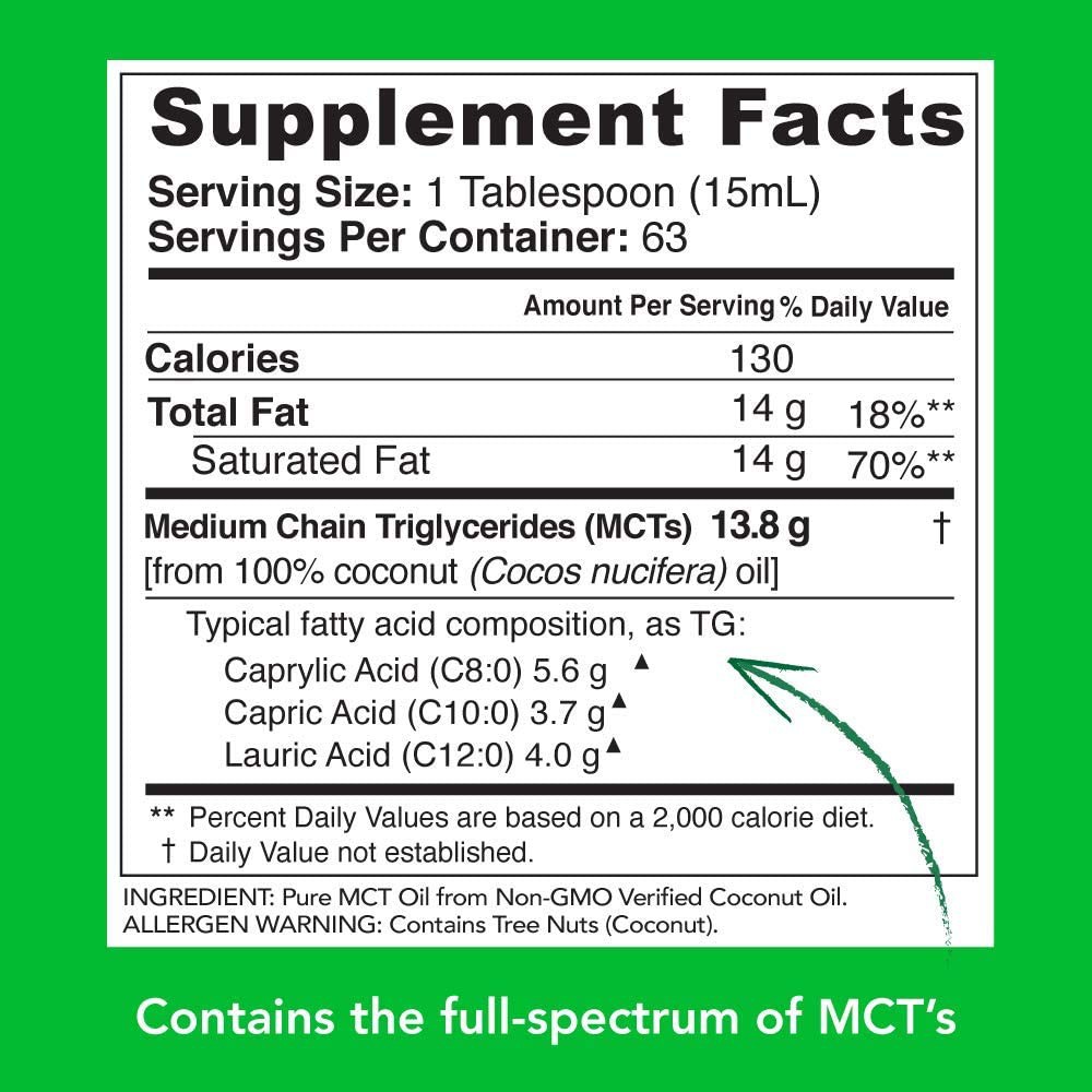 Dầu dừa MCT oil Sports Research, chuyển hóa chất béo, Medium chain Triglycerides, Nấu ăn làm bánh,dầu trộn. USA