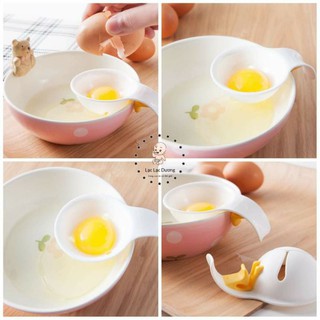 Tách lòng trứng có kẹp miệng silicone tiện lợi