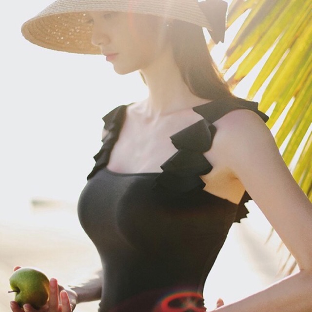 Set bikini vai đính hoa siêu xinhh (có đen/ xanh)