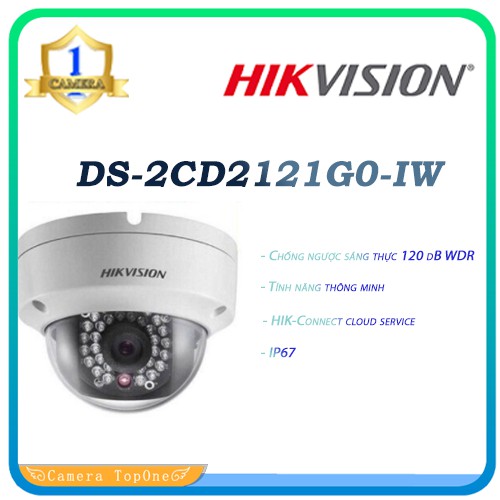 [CHÍNH HÃNG]CAMERA WIFI K DÂY HIKVISION 2.0MP DS-2CD2121G0-IW- BH 24T