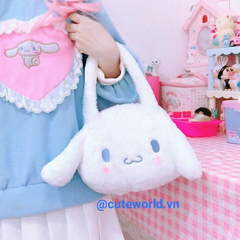 Túi Đeo Chéo Lông Mềm Cinnamoroll Đáng Yêu