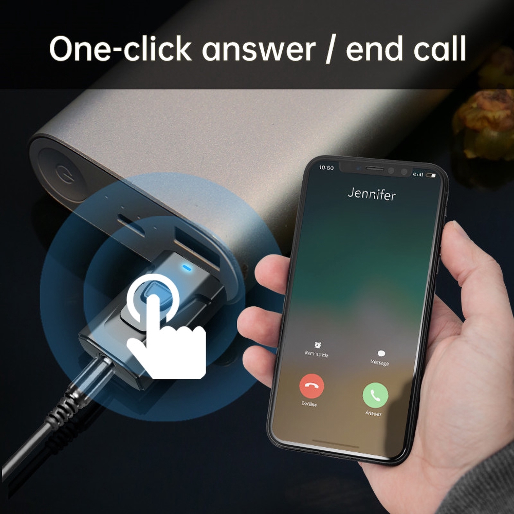 4 In 1 Bluetooth 5.0 Audio Receiver Transmitter Mini 3.5mm AUX RCA Jack Wireless Adapter