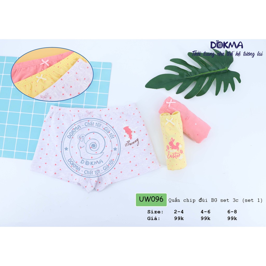 Quần chip đùi cotton dokma cao cấp sz 2-10y