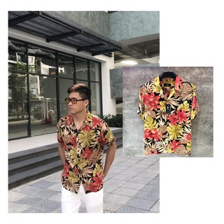 Áo sơ mi nam TouchMe Họa Tiết Hoa Báo chất lụa thoáng mát, cao cấp Monogram FD | Sản phẩm giá trải nghiệm