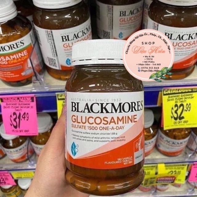 Viên uống bổ khớp Blackmores Glucosamin Sulfate 1500 One-A-Day 180 viên