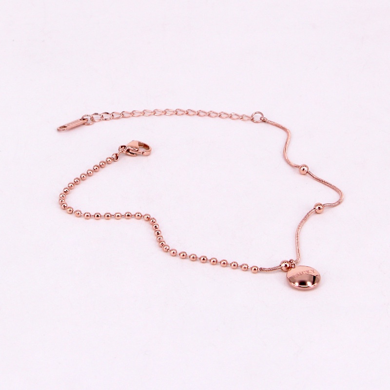 Lắc chân nữ titan bi dây mì lucky O1-403A - CAM KẾT KHÔNG GỈ, KHÔNG BAY MÀU - BẢO HÀNH 12 THÁNG