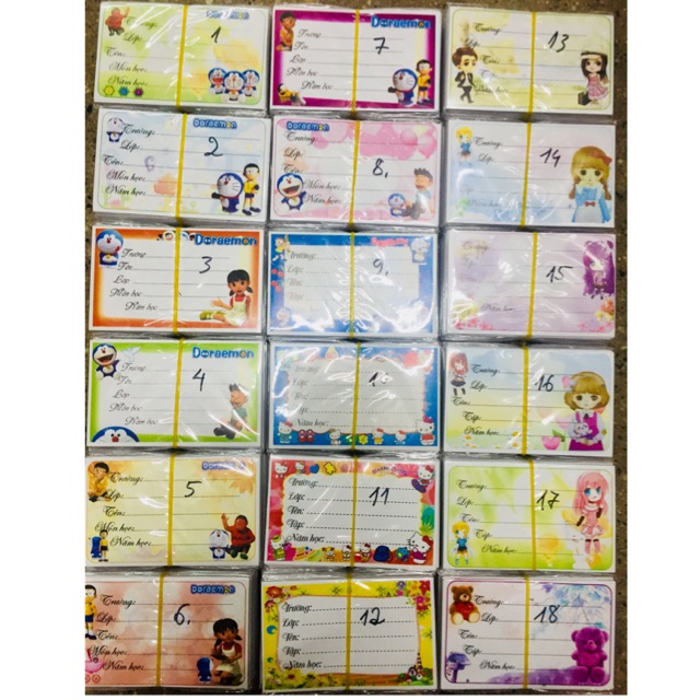 🔥Sale🔥 Set 50 nhãn vở siêu rẻ