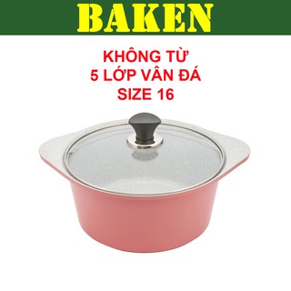 Nồi Vân Đá 5 Lớp Ceramic GREENCOOK GCS02-16 – Nồi Hợp Kim Nhôm Không Từ - BAKEN