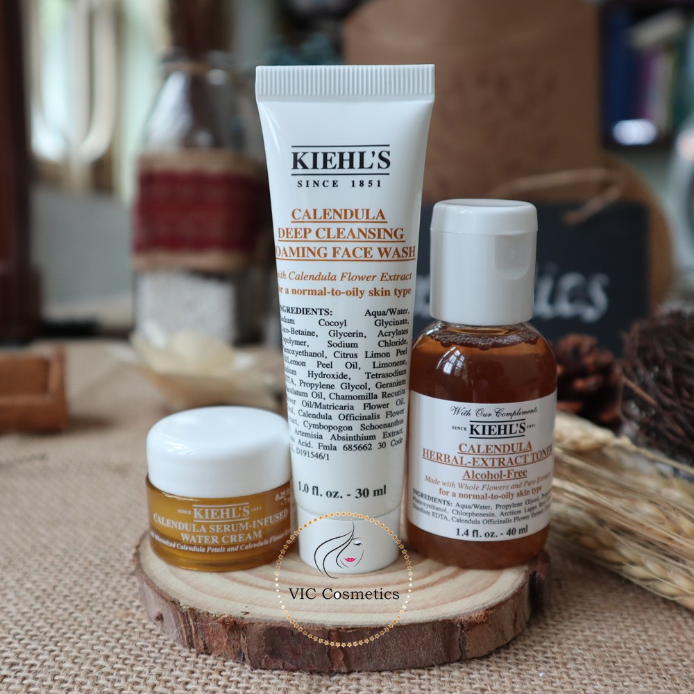 Combo Set dưỡng da hoa cúc Kiehl's dịu nhẹ dành cho da dầu, mụn và da nhạy cảm 4 món