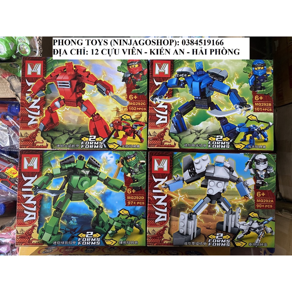 Đồ chơi xếp hình Lego MG 292 NINJAGO SEASON 13 : Người máy ROBOT MECH của các chiến binh NINJAGO biến hình