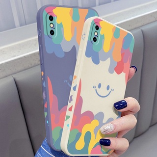 Phone Case for Casing IPhone 12 Pro Max 11 Case Smile Soft Silicone Phone Cover  for Iphone 8 7 Plus Xr X XS Max Se 2020 12pro 12 11 Pro Max 7Plus Square Case Camara Lens ProtectorSide Printing Back Phone Cases Cover
