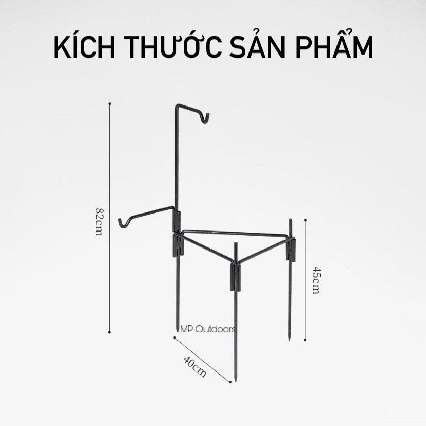 KIỀNG BA CHÂN BẾP CỦI GIÁ TREO TAM GIÁC GẤP GỌN NH20PJ208 NATUREHIKE DU LỊCH DÃ NGOẠI CẮM TRẠI CAMPING OUTDOOR