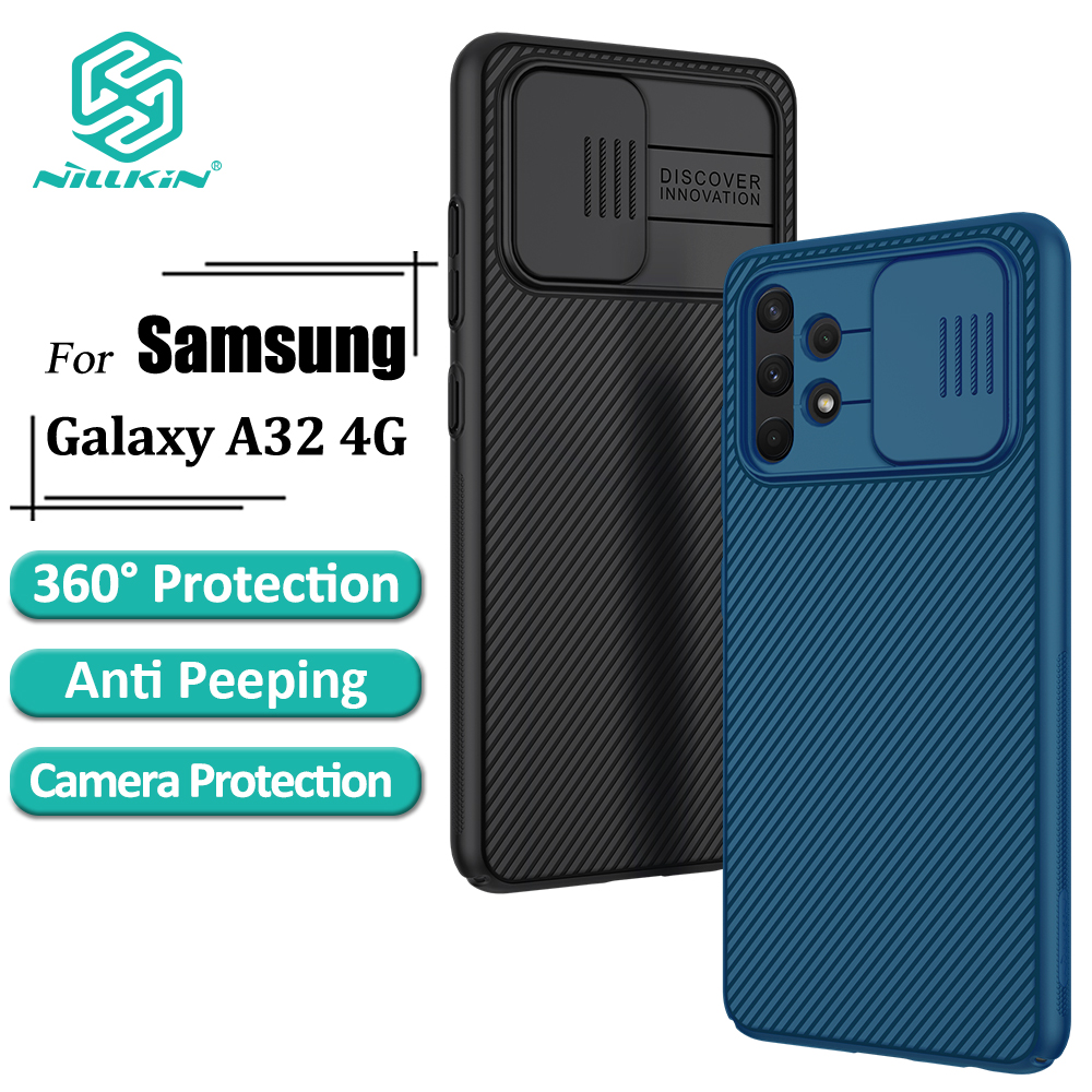 Ốp Điện Thoại Nillkin CamShield Bằng PC Cứng Có Nắp Trượt Bảo Vệ Camera Cho Samsung Galaxy A32 4G