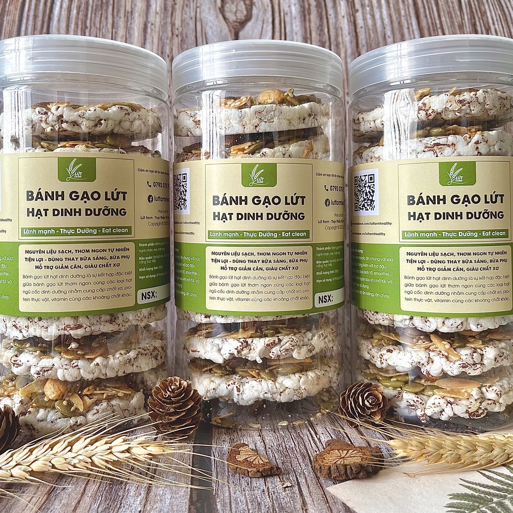 BÁNH GẠO LỨT HẠT DINH DƯỠNG LỨT FARM