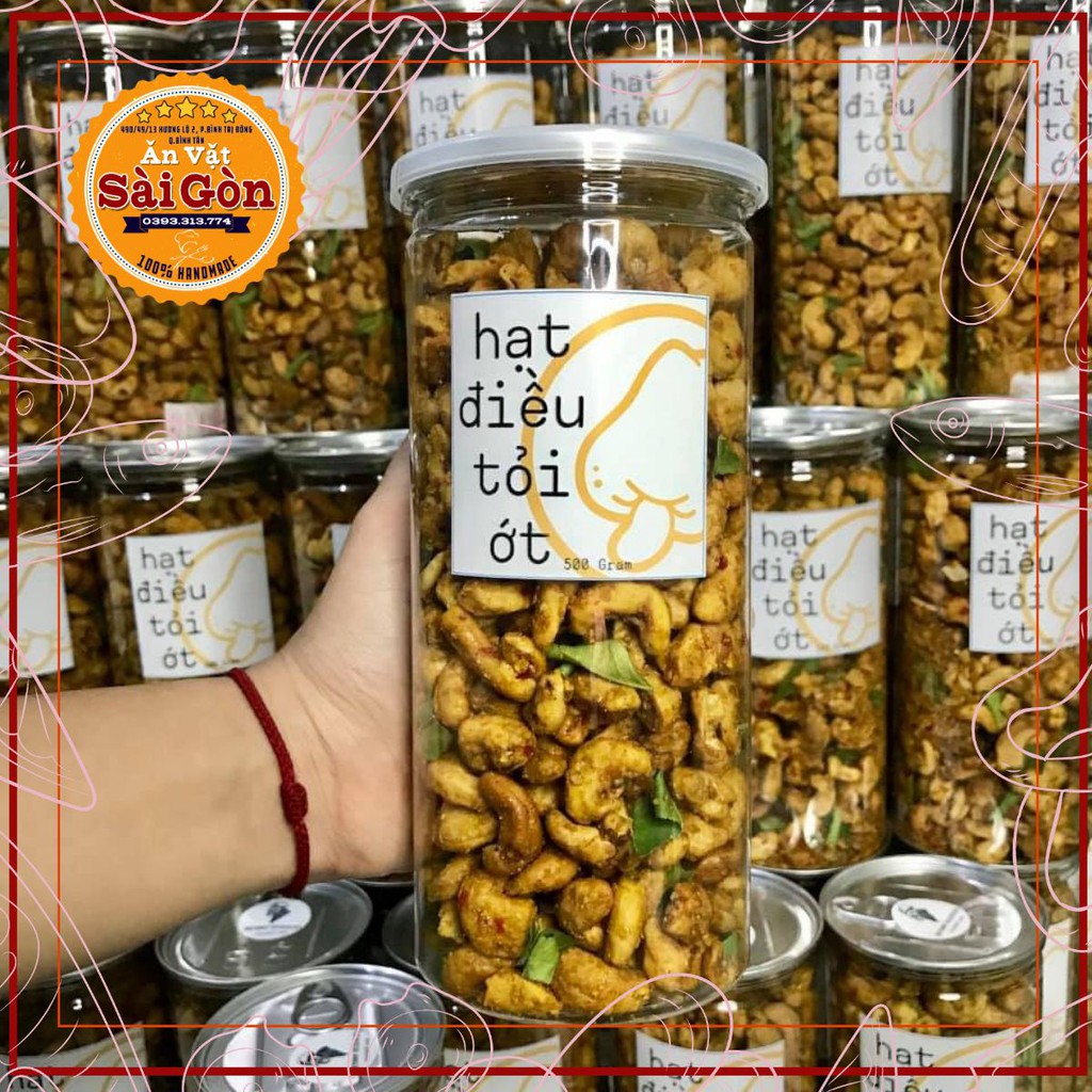 Hạt điều tỏi ớt - lá chanh