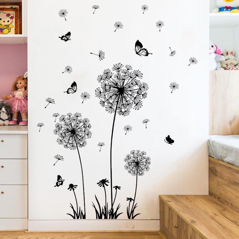 Tranh Decal dán tường bồ công anh xinh xắn.