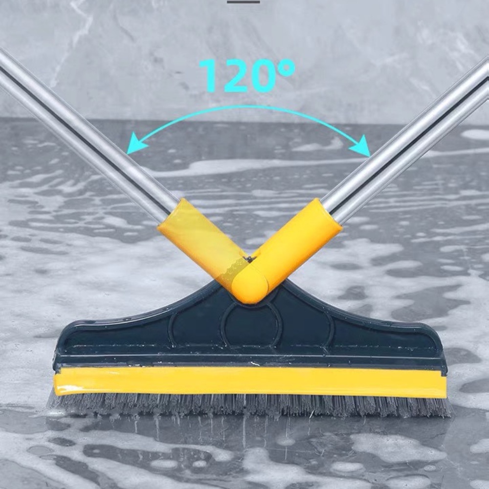 Chổi Cọ Nhà Tắm, Cọ Sàn, Gạt Kính Cán Dài 2 In 1 Siêu Đa Năng - Cây Cọ Sàn Nhà Tắm Xoay 120 Độ Dọn Sạch Mọi Góc Bẩn