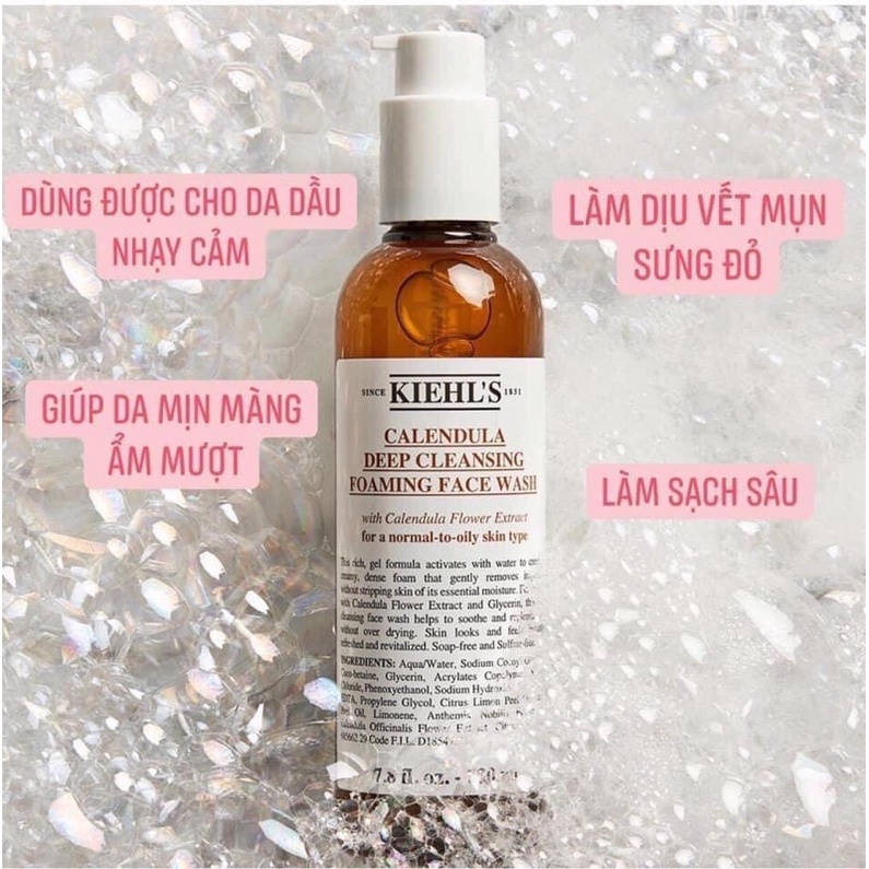 SỮA RỬA MẶT HOA CÚC KIEHL'S CALENDULA DEEP CLEASING FOAMING FACE WASH 230ml