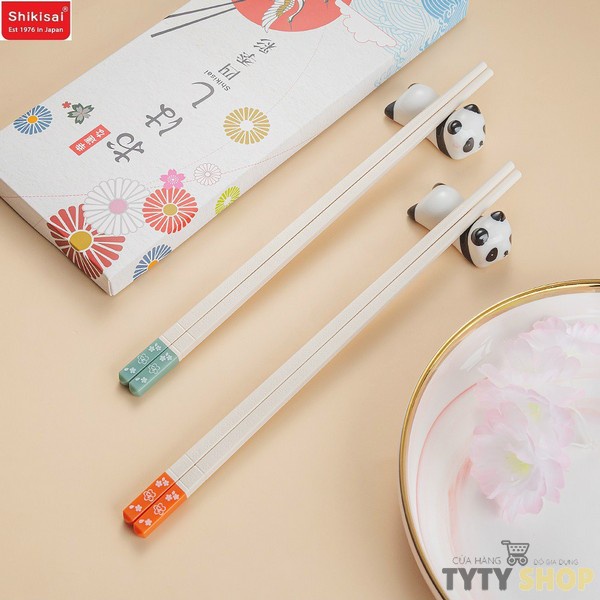 Set 5 đôi đũa Kháng Khuẩn Shikisai Yosakoi Buchi Sợi Thủy Tinh, Chống Nấm Mốc, Chịu Nhiệt  AL-1127