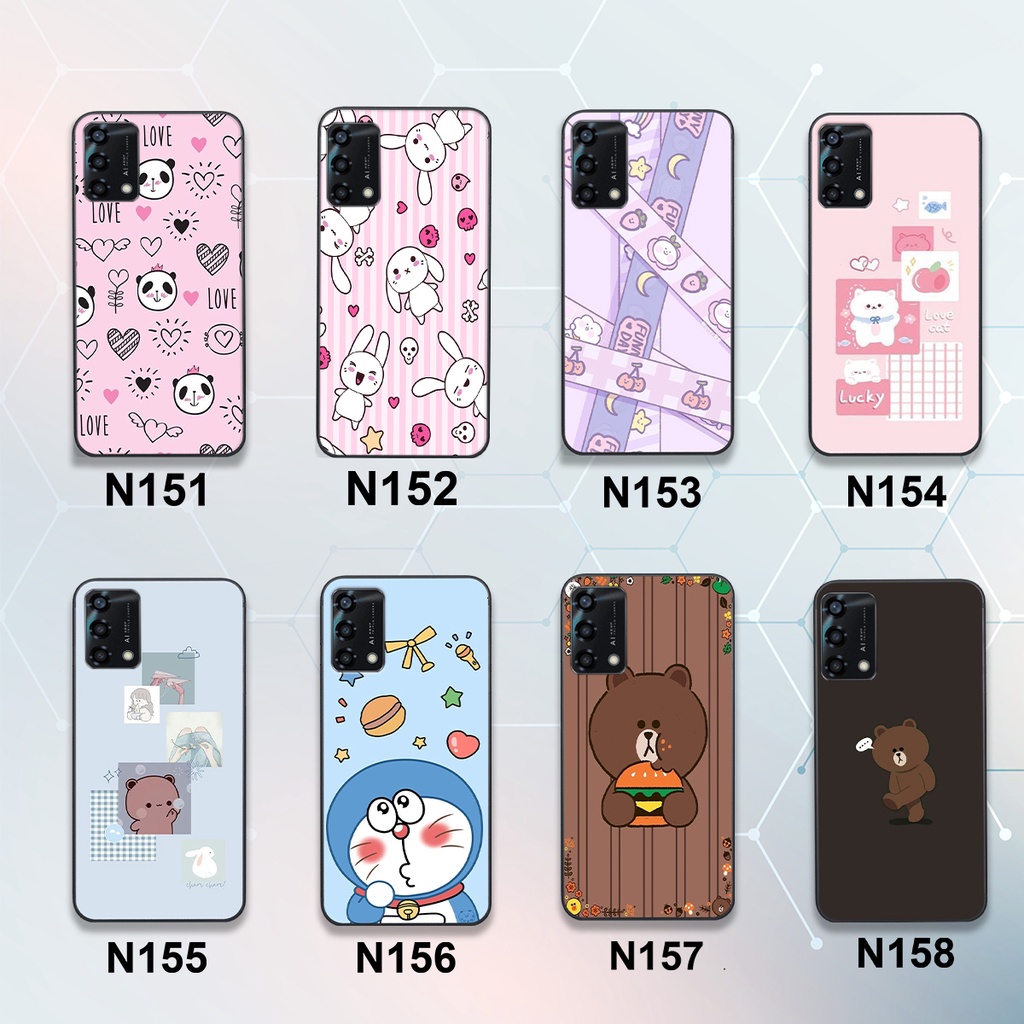 🔥 Ốp lưng oppo A95 gấu bown , đoremon siêu dễ thương . Vỏ lưng oppo chính hãng giá rẻ