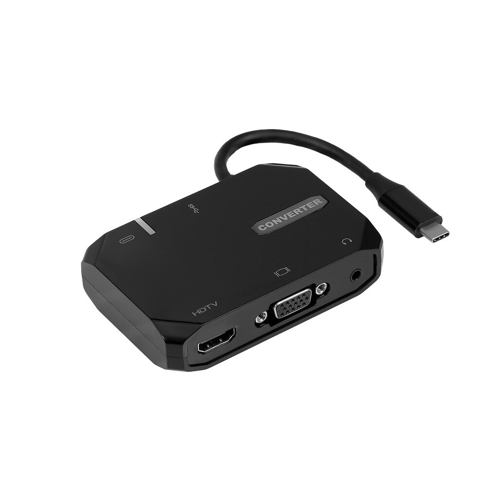 Cáp chuyển USB Type-c ra 5 cổng HDMI/ Vga/ PD, Usb 3.0 cho MAC/ Laptop/ Smartphone MHL