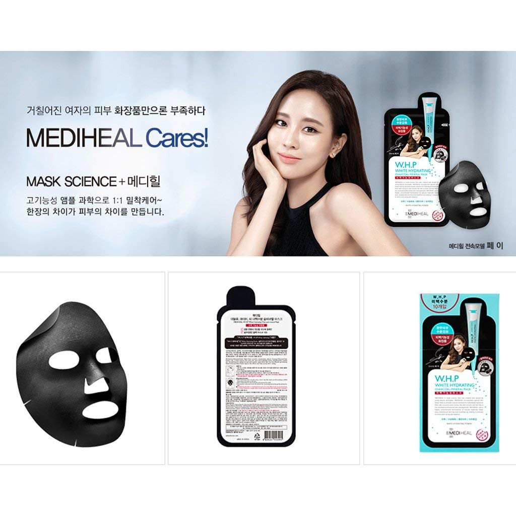 [Mã COSCOCOT4 -8% đơn 250K] Mặt Nạ Dưỡng Sáng Da Than Hoạt Tính Mediheal WHP White Hydrating Black Mask EX 25ml - W.H.P